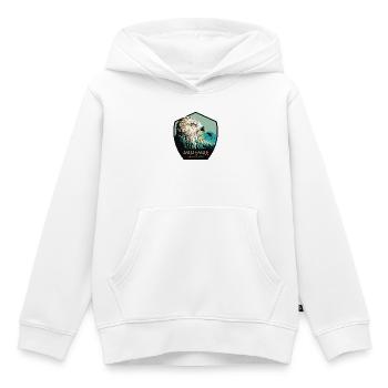 Portrait d’aigle à tête blanche d’Alaska - Sweat Premium à capuche enfant bio - blanc - Devant - AI Model Kid Female (0cm)