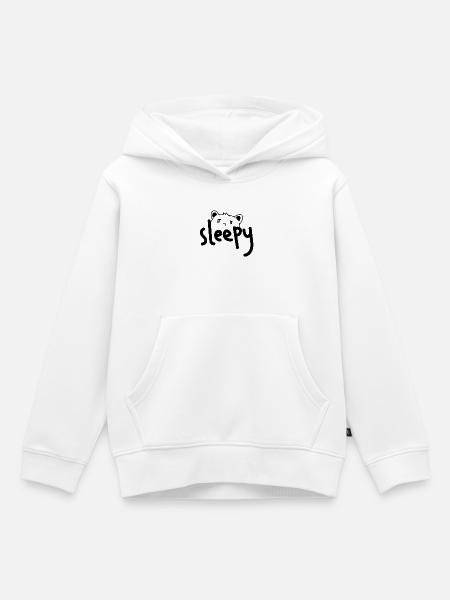 Niedlicher schläfriger Hamster - Kinder Premium Organic Hoodie - Weiß