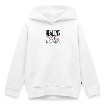 Healing old wounds quote - Kids Premium Organic Hoodie - white - Front - AI Model Kid Female (0cm)
