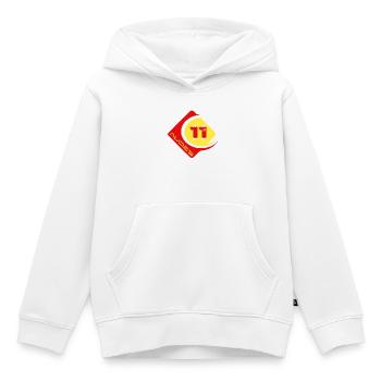 Audes - Kinder Premium Organic Hoodie - Weiß - Vorne - AI Model Kid Female (0cm)