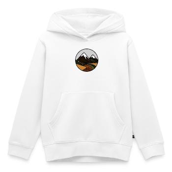 Schneebedeckte Berge und Alpentäler - Kinder Premium Organic Hoodie - Weiß - Vorne - AI Model Kid Female (0cm)