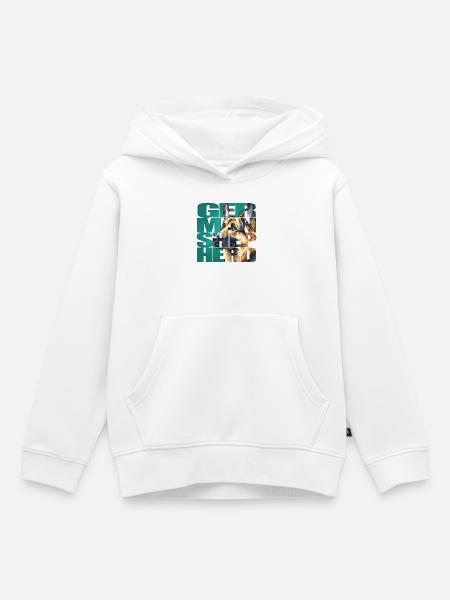 Deutscher Schäferhund Portrait - Kinder Premium Organic Hoodie - Weiß