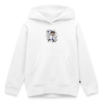 Médecin Carrière Bourreau de travail Emploi Travail Profession Succès - Sweat Premium à capuche enfant bio - blanc - Devant - AI Model Kid Female (0cm)