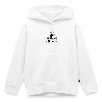 Motif Astral Éclatant pour Vêtements Unisexes - Sweat Premium à capuche enfant bio - blanc - Devant - AI Model Kid Female (0cm)