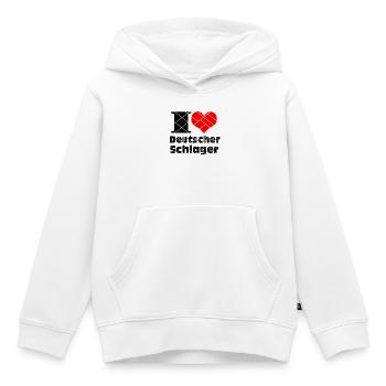 Schlager Party , Schlager Musik , I Love Schlager - Kinder Premium Organic Hoodie - Weiß - Vorne - AI Model Kid Female (0cm)