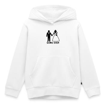 Braut und Bräutigam game over - Kinder Premium Organic Hoodie - Weiß - Vorne - AI Model Kid Female (0cm)