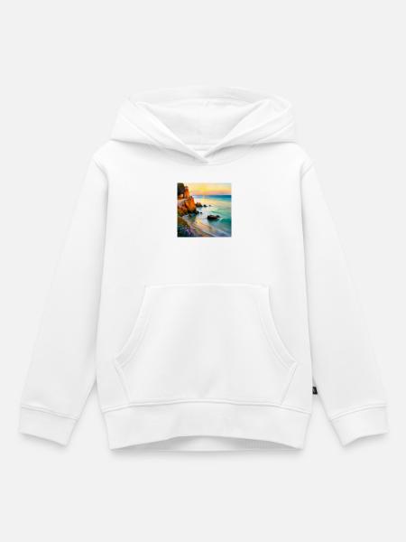 Bucht des Impressionismus - Kinder Premium Organic Hoodie - Weiß