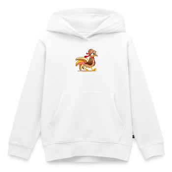 HÜHNERSTALL HÜHNER COMIC - Kinder Premium Organic Hoodie - Weiß - Vorne - AI Model Kid Female (0cm)