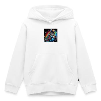 Zebra - Kinder Premium Organic Hoodie - Weiß - Vorne - AI Model Kid Female (0cm)