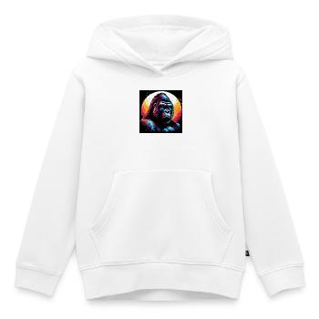 Gorilla - Kinder Premium Organic Hoodie - Weiß - Vorne - AI Model Kid Female (0cm)