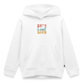 Sommer - Sonne, Salz und Sand - Kinder Premium Organic Hoodie - Weiß - Vorne - AI Model Kid Female (0cm)