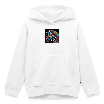 Zebra - Kinder Premium Organic Hoodie - Weiß - Vorne - AI Model Kid Female (0cm)