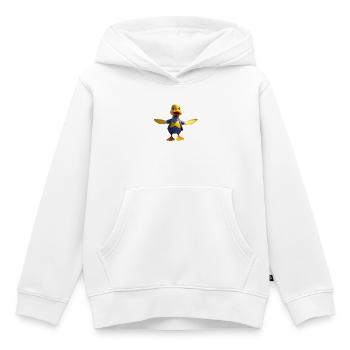 Schicke Ente im Schal - Kinder Premium Organic Hoodie - Weiß - Vorne - AI Model Kid Female (0cm)