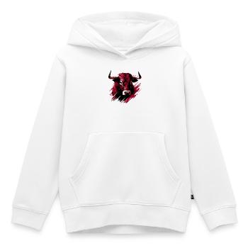 Stier - Kinder Premium Organic Hoodie - Weiß - Vorne - AI Model Kid Female (0cm)