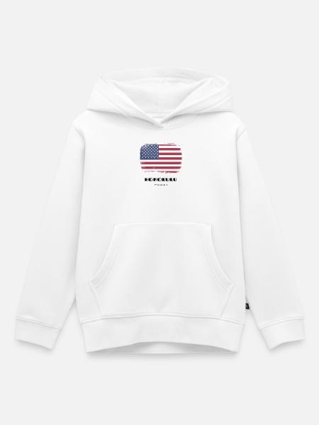 Honolulu, Hawaii, USA - Kinder Premium Organic Hoodie - Weiß