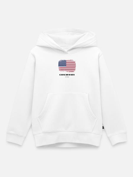Cincinnati, Ohio, USA - Kinder Premium Organic Hoodie - Weiß