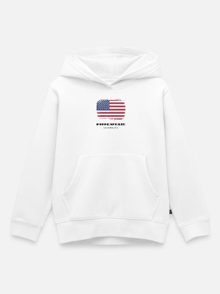 Minneapolis, Minnesota, USA - Kinder Premium Organic Hoodie - Weiß
