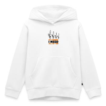 Bûcheron déclaration bois bois bois scie forêt - Sweat Premium à capuche enfant bio - blanc - Devant - AI Model Kid Female (0cm)