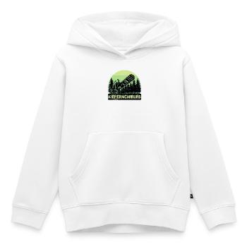 Bûcheron déclaration bois scie arbre boiseries - Sweat Premium à capuche enfant bio - blanc - Devant - AI Model Kid Female (0cm)