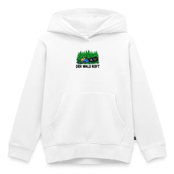 Woodland arbre déclaration bois scie bûcheron - Sweat Premium à capuche enfant bio - blanc - Devant - AI Model Kid Female (0cm)