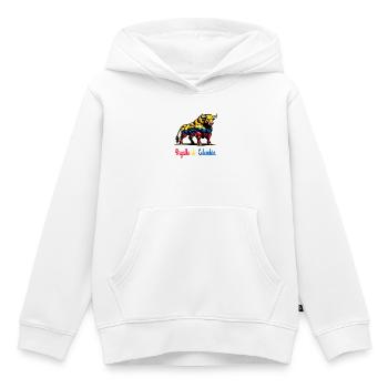 C'est la fierté du drapeau de la Colombie - Sweat Premium à capuche enfant bio - blanc - Devant - AI Model Kid Female (0cm)