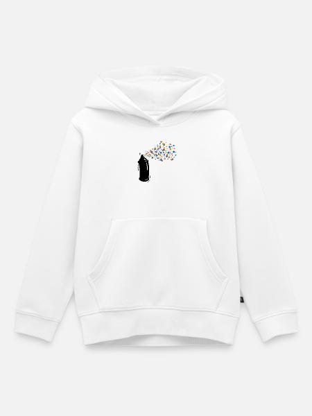 Wildstyle Sprayer Graffti Spraydose Strassenkunst - Kinder Premium Organic Hoodie - Weiß