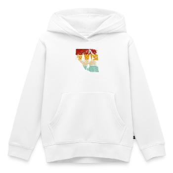 Sonnenuntergang Wald Trek Retro - Kinder Premium Organic Hoodie - Weiß - Vorne - AI Model Kid Female (0cm)