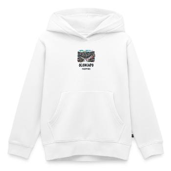 Ville d'Olongapo, Philippines, Asie du Sud-Est - Sweat Premium à capuche enfant bio - blanc - Devant - AI Model Kid Female (0cm)