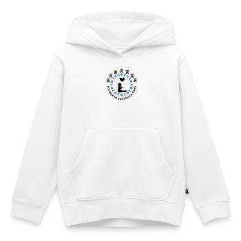 Siebenbürger Kinder Design "Sochsesch Gang" - Kinder Premium Organic Hoodie - Weiß - Vorne - AI Model Kid Female (0cm)