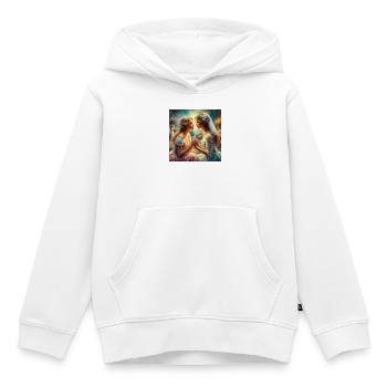 Liebe zwischen Frauen - Kinder Premium Organic Hoodie - Weiß - Vorne - AI Model Kid Female (0cm)