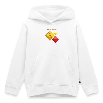 Pyrénées-Orientales - Sweat Premium à capuche enfant bio - blanc - Devant - AI Model Kid Female (0cm)