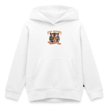 Stay Focused, Stay Fearless - Kids Premium Organic Hoodie - white - Front - AI Model Kid Female (0cm)