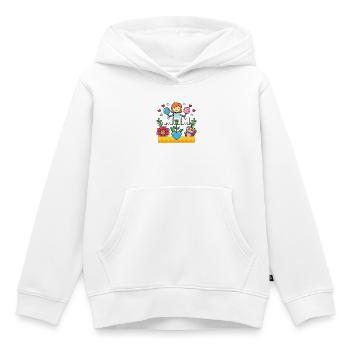 MOM Blühende Mutterliebe Cartoon - Kinder Premium Organic Hoodie - Weiß - Vorne - AI Model Kid Female (0cm)