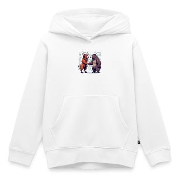 Finanzen Aktien Stier Bär Wallstreet Geschenk - Kinder Premium Organic Hoodie - Weiß - Vorne - AI Model Kid Female (0cm)