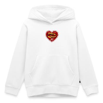 Noces de perles, 30 ans de mariage (25) - Sweat Premium à capuche enfant bio - blanc - Devant - AI Model Kid Female (0cm)