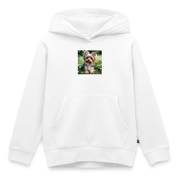 Yorkshire Terrier - Kinder Premium Organic Hoodie - Weiß - Vorne - AI Model Kid Female (0cm)