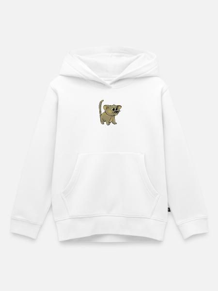 nette Katze - Kinder Premium Organic Hoodie - Weiß
