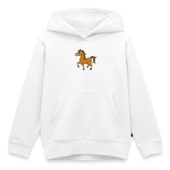 Brauner - Kinder Premium Organic Hoodie - Weiß - Vorne - AI Model Kid Female (0cm)