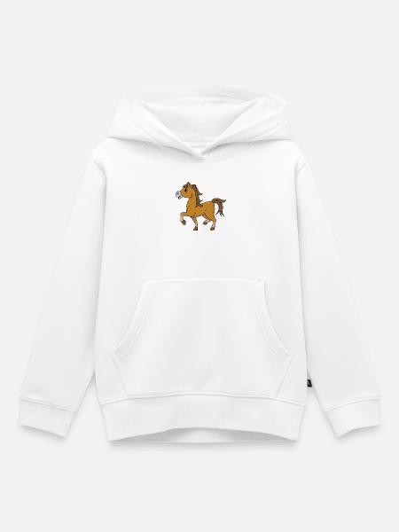 Brauner - Kinder Premium Organic Hoodie - Weiß