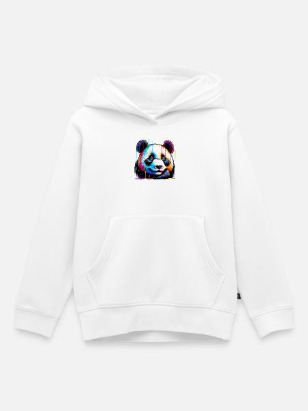 Panda - Kinder Premium Organic Hoodie - Weiß