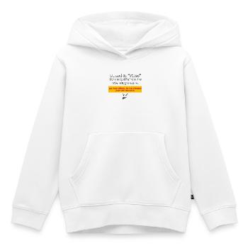 When you grumble - Kids Premium Organic Hoodie - white - Front - AI Model Kid Female (0cm)