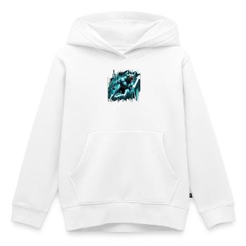 Finance Actions Taureau Wall Street Cadeau - Sweat Premium à capuche enfant bio - blanc - Devant - AI Model Kid Female (0cm)