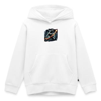 Finance Actions Taureau Wall Street Cadeau - Sweat Premium à capuche enfant bio - blanc - Devant - AI Model Kid Female (0cm)