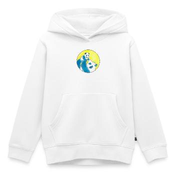 Panda Ours Amour - Sweat Premium à capuche enfant bio - blanc - Devant - AI Model Kid Female (0cm)