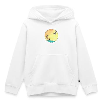 Wild Horse Life II - Kids Premium Organic Hoodie - white - Front - AI Model Kid Female (0cm)
