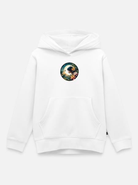 Paradise Night - Kinder Premium Organic Hoodie - Weiß
