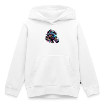 Gorilla - Kinder Premium Organic Hoodie - Weiß - Vorne - AI Model Kid Female (0cm)
