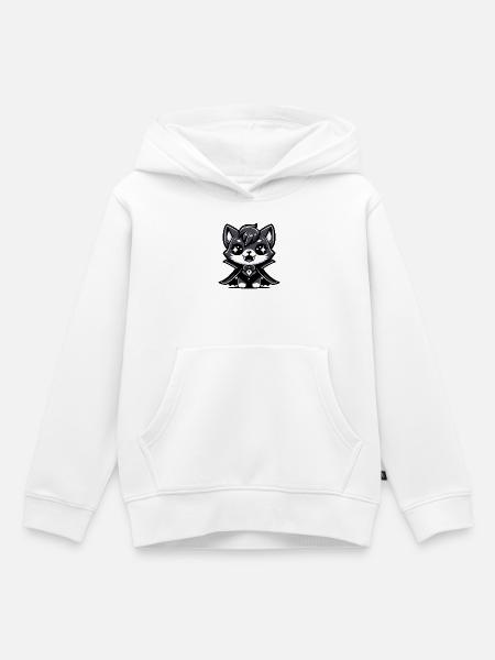 Ein Vampirkätzchen im Cartoon-Stil - Kinder Premium Organic Hoodie - Weiß