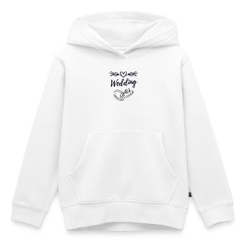 Eheringe Liebe – minimalistisches Hochzeitsdesign - Kinder Premium Organic Hoodie - Weiß - Vorne - AI Model Kid Female (0cm)