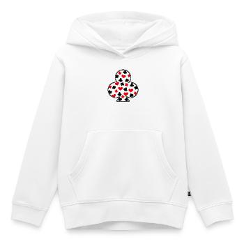 Poker Jeux d’argent Casino Jeux de cartes Jeux d’argent Poker - Sweat Premium à capuche enfant bio - blanc - Devant - AI Model Kid Female (0cm)